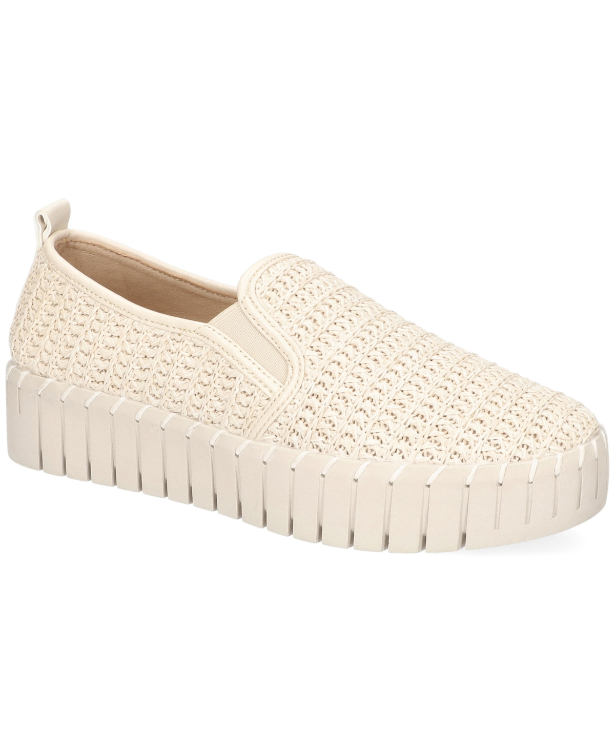 Easy Street Women's Peppy Slip-on Platform Sneakers In White