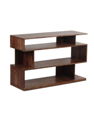 Portola Solid Acacia Wood Console Table, Brown