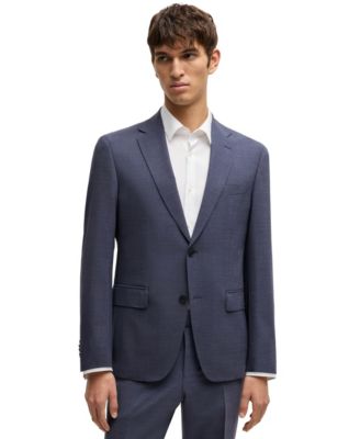 Men's Micro-Patterned Performance-Stretch Slim-Fit Suit