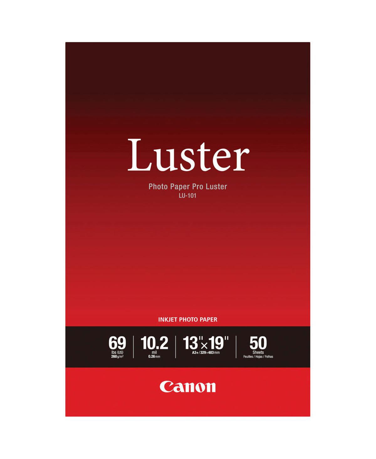 Canon Canon 2 Pack Lu-101 Pro Luster Photo Paper (13x19", 50 Sheets, 255 gsm)