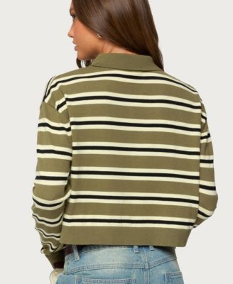 Women's Shelby Striped Polo Sweater