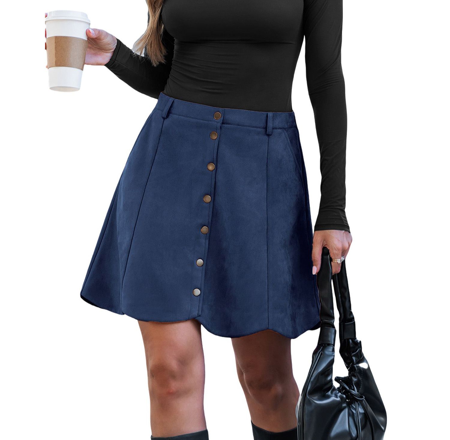 Women's Cider & Spice Orange Mini Skirt