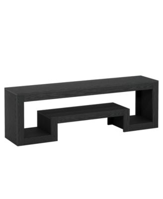 63-Inch TV Stand for 55/60/65/75-Inch TVs, Farmhouse Entertainment Center, Rustic Brown