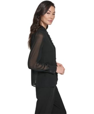 Women's Ruffle-Front Top