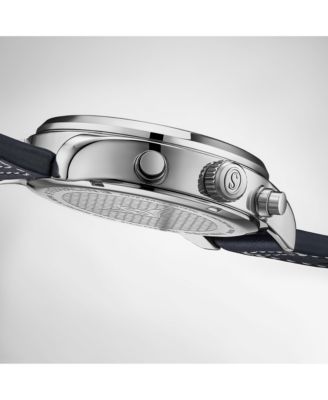 Navigator 4075 Men s 43mm Green Sunray Dial Brown Leather Strap Chronograph Quartz Watch