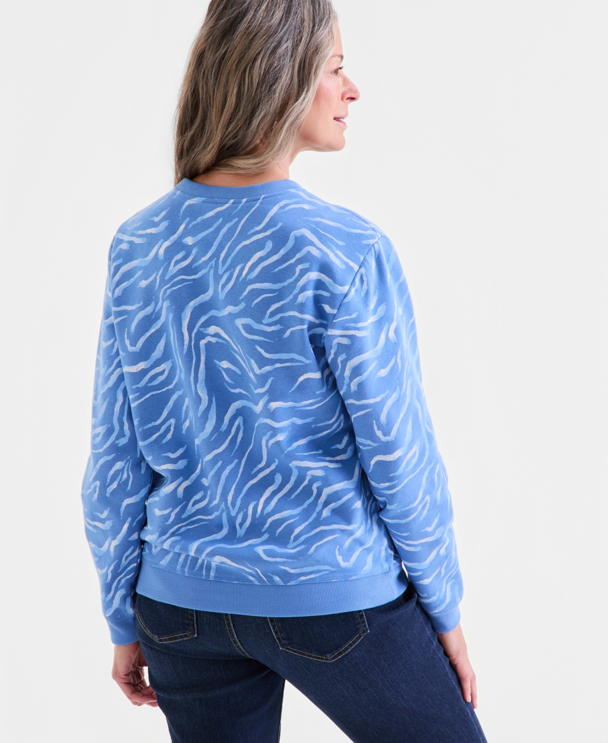 Style & Co Women's Long-Sleeve Crewneck Sweatshirt, Created for Macy's