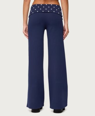 Women's Reeva Polka Dot Fold Over Pants