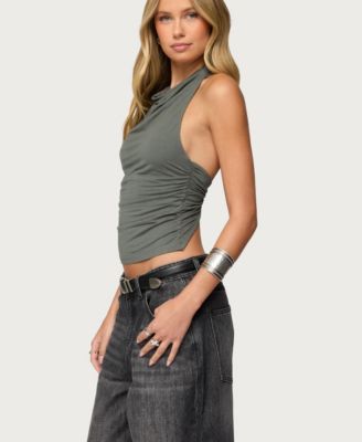 Women's Collie Twisted High Cowl Neck Top