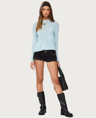 Women's Drop Shoulder Light Knit Sweater