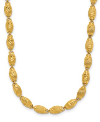 Macy's - Beaded Chain Necklace in 24K Yellow Gold