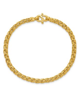 Macy's - Curb Chain Bracelet in 24K Yellow Gold