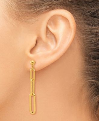 Dangle Drop Earrings in 24k Yellow Gold