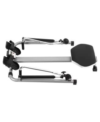 Dual Hydraulic Rowing Machine, Adjustable Resistance with 360° Swivel Arms, LCD Display & Foldable Design