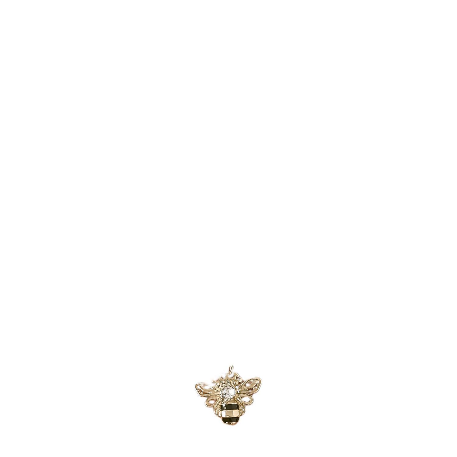 Charm Cluster Bee Necklace, Gold Tone with Crystal Butterfly and Pearl Accents