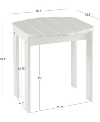 White Adirondack End Table
