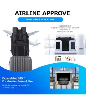 Vacuum Compression Travel Backpack, 60L Expandable VacPack with Pump, Ideal for Business Laptop Travel (Electric Air Pump Included)