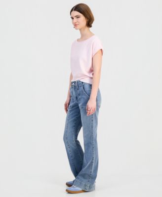 Juniors' High Rise Flare Jeans