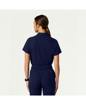 Women's Savi 1-Pocket Classic Banded Collar Scrub Top