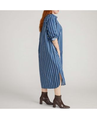 Plus Size Odeon Stretch Poplin Shirtdress