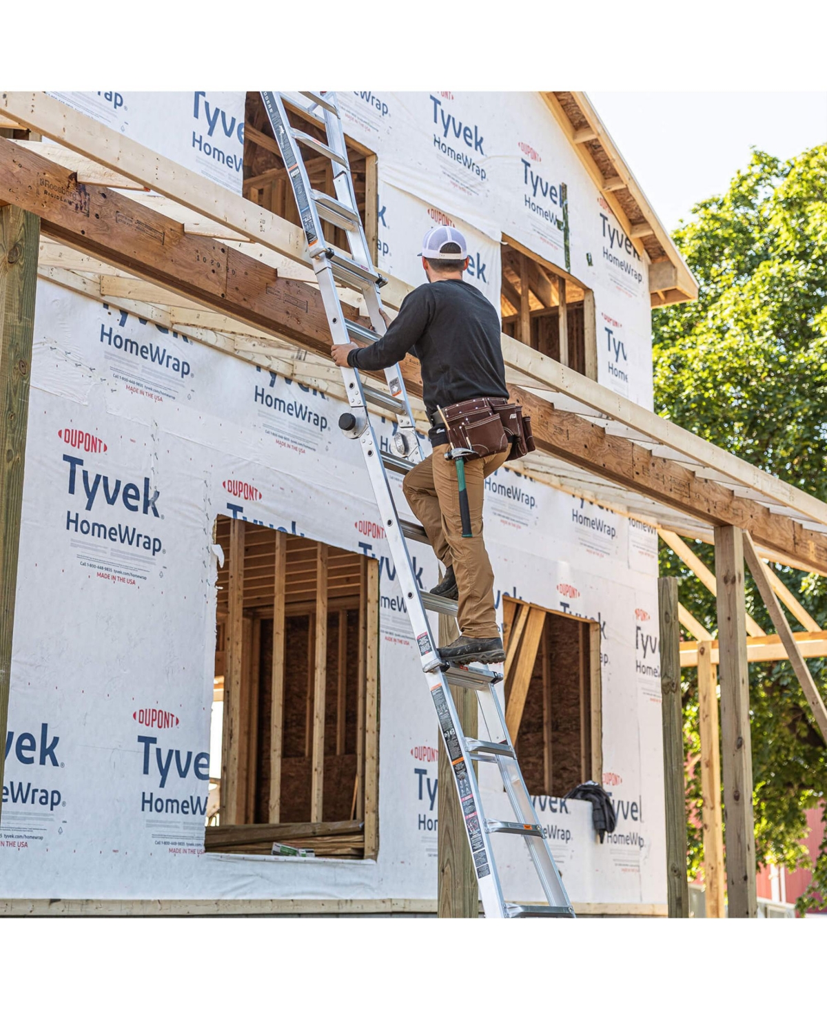 Lift Ladders 18 Foot Reach 5 in 1 Multi Position Aluminum Step Ladder, Silver