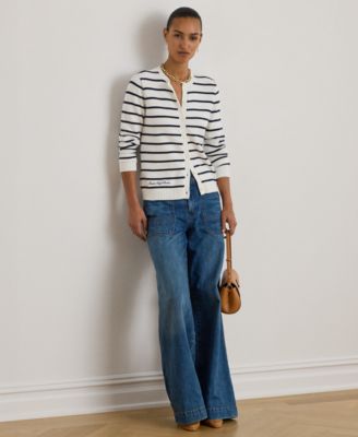 Petite Striped Cardigan