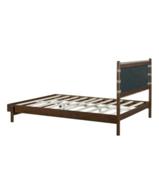 Streamdale Modern Queen Bed Frame Set with 2 Nightstands, Light Gray Wood Platform Bed