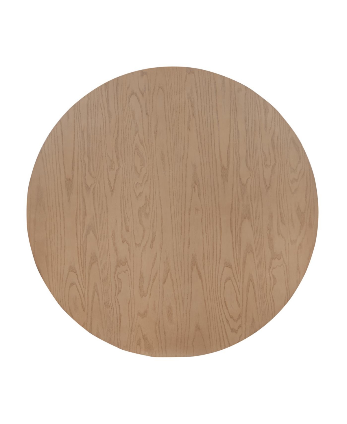 Streamdale Furniture Rustic Wire-Brushed Round Dining Table with Pedestal Base