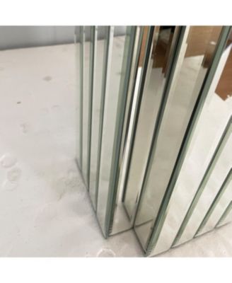 Streamdale Mirrored Console Table Bling Silver Mirror Entryway Desk Modern Rectangle Sofa Table