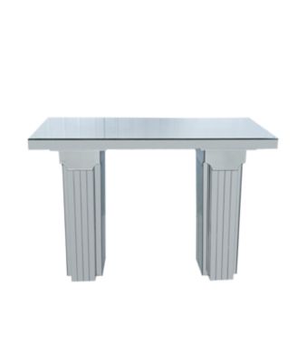 Streamdale Mirrored Console Table Bling Silver Mirror Entryway Desk Modern Rectangle Sofa Table