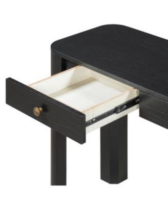 Streamdale Rustic Console Table with Curved Corners, 3 Drawers