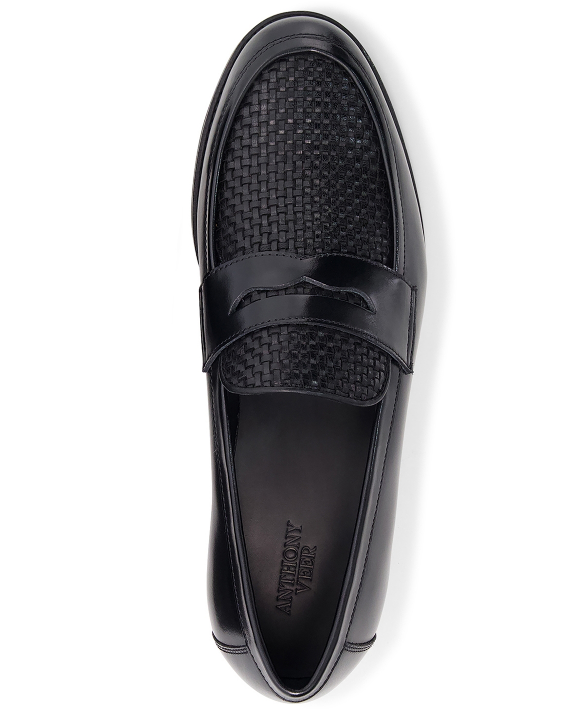 Anthony Veer Men's Mercer Slip On Leather Penny Loafers