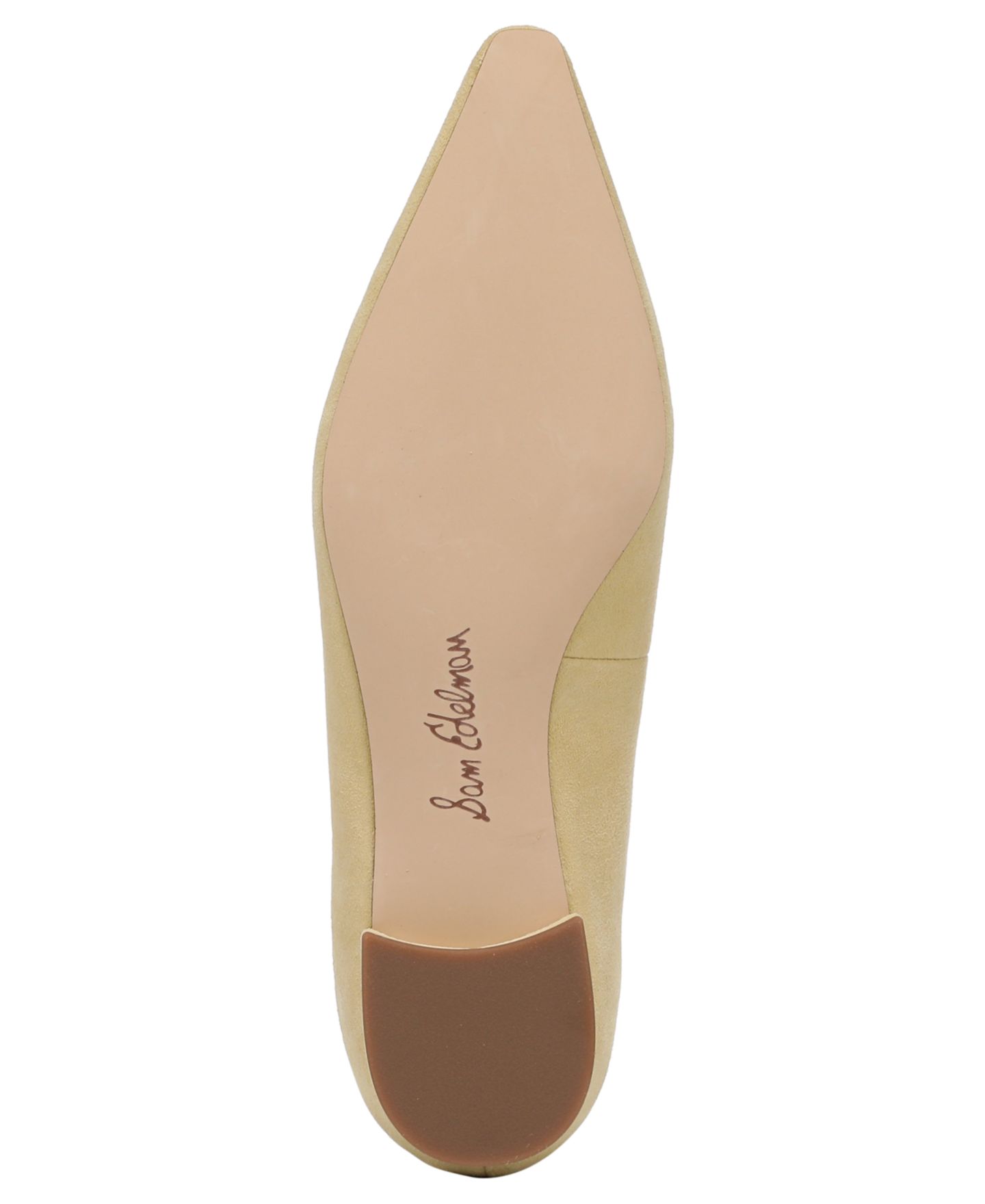 Женские балетки Sam Edelman Esmira, цвет: Пыльный жёлтый замшевый — фото 5