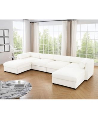 Streamdale Modular Sectional Sofa with Storage, Extra Large U Shaped White Couch