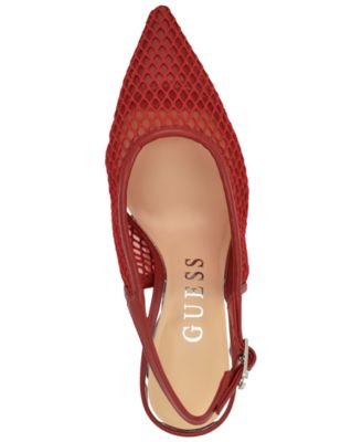 Women's Pandy Mesh Pointed Toe Slingback Stiletto Pumps