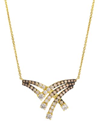 Le Vian - Chocolate Ombre Diamond Adjustable Necklace (1.28 ct. t.w.) in 14K Honey Gold