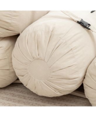 Streamdale Adjustable Corduroy Floor Sofa with Straps for Versatile Configurations