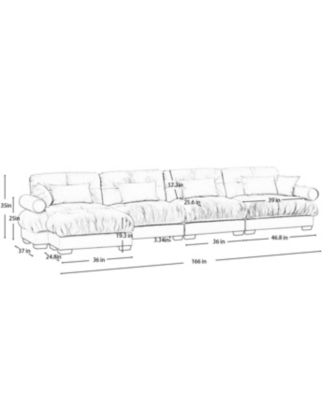 L-Shaped Cloud Sofa, Convertible 4-Seater Modular Couch, Grey