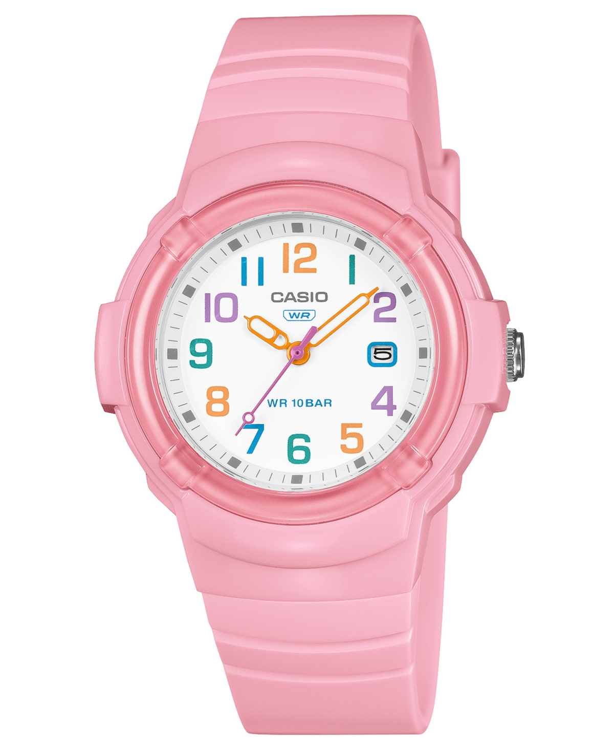 Casio Women's Japanese Quartz Pink Resin Watch, 34.7mm