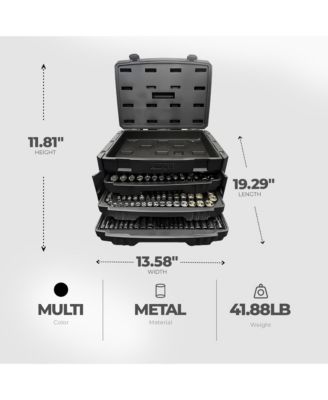 205 Piece Mechanics SAE Metric Socket and Tool Set with Case
