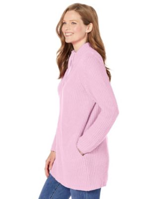 Women's Within Zip Front Shaker Cardigan