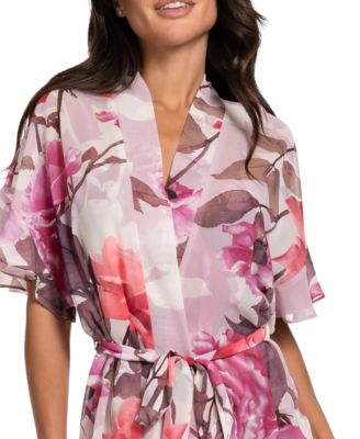 Women's Taylor Printed Satin Wrapper