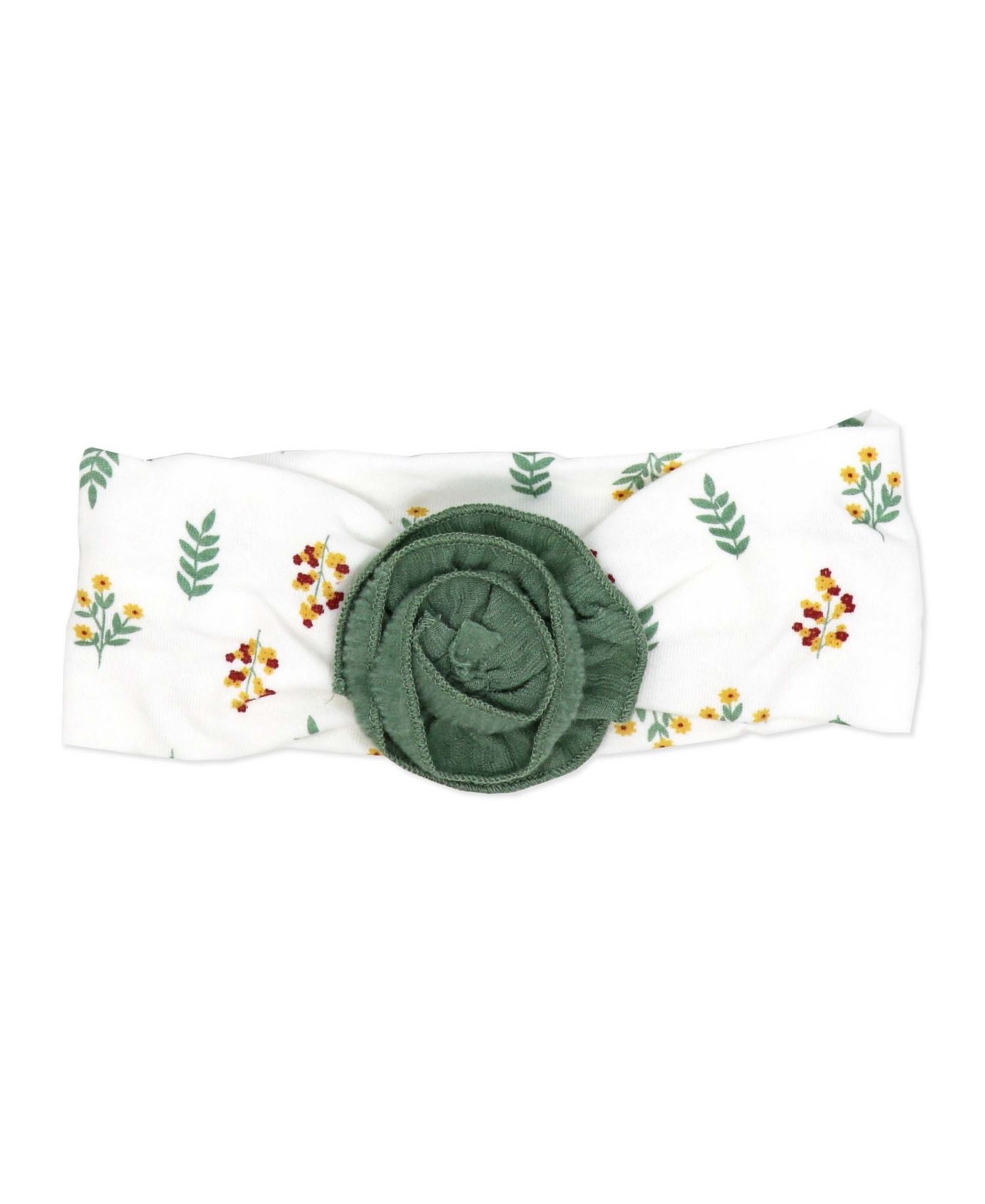 Baby Girls' Fall Sprigs Print Jumper, Bodysuit and Headband, 3-Piece Set