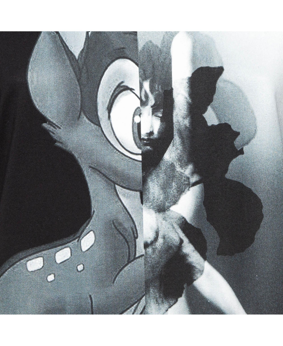 Pre-Owned Givenchy Women's Black Bambi Print Cotton Oversized T-Shirt