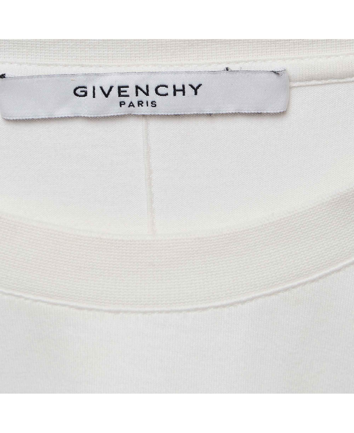Pre-Owned Givenchy Women's White Cotton Logo Printed Crew Neck T-Shirt