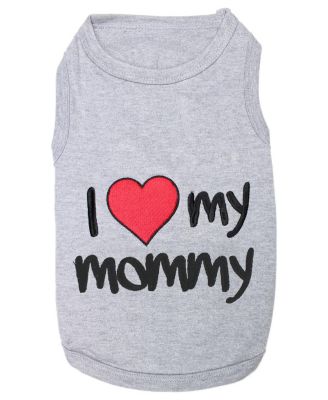 I Love Mommy Dog  T-shirt  Gray