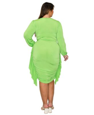 Plus Size Nova Shirred Bodycon Dress