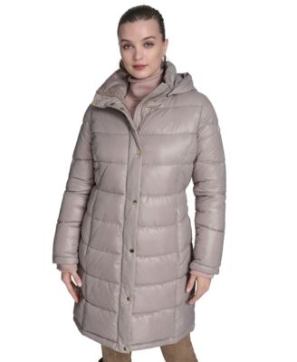 Women's Stand Collar Belted Puffer Coat