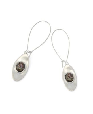 Abalone Textured Dangle Earrings