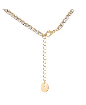 Logo Script Chain Pave Necklace