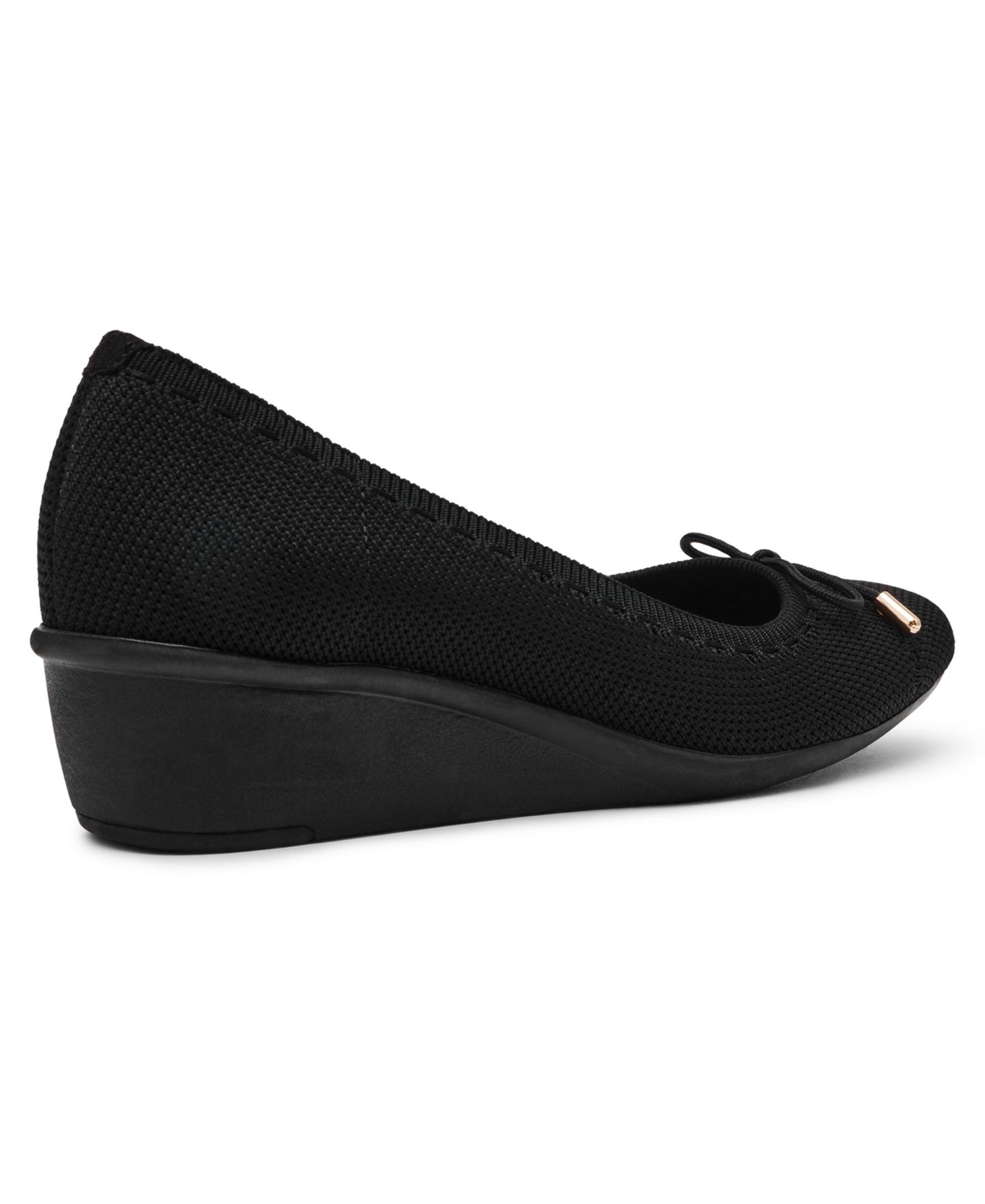 Женские туфли Anne Klein Wesson Cap Toe Wedge Pumps, цвет: Чёрный — фото 7